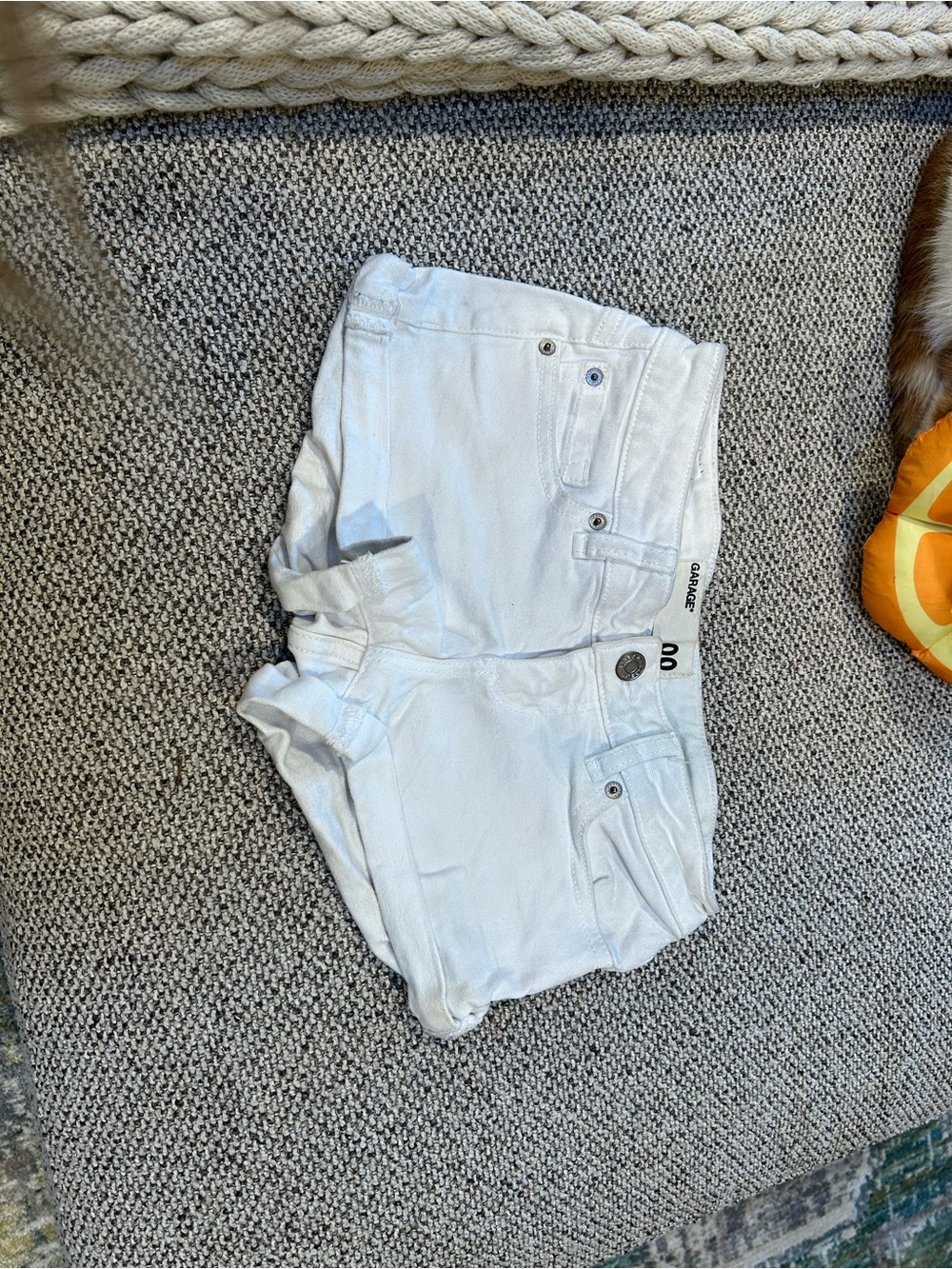 Garage White Denim High-Rise Women’s Shorts
